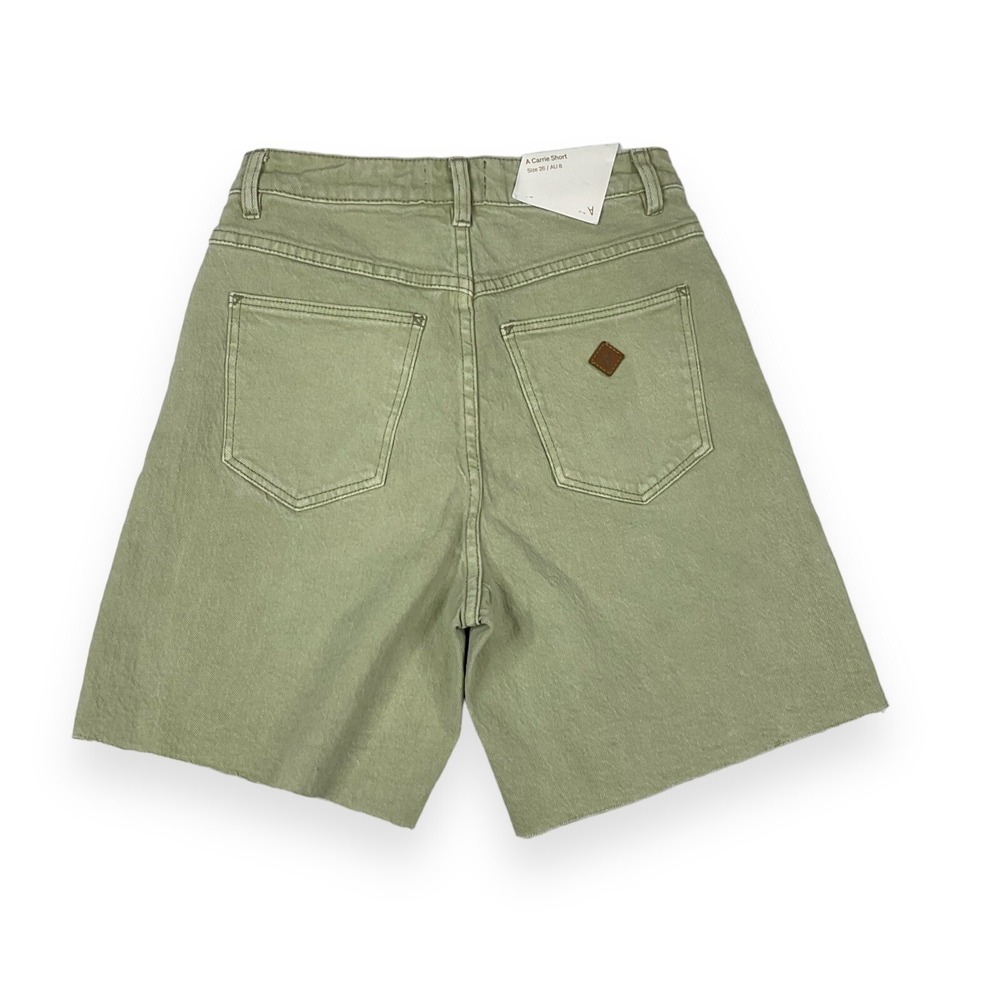 Abrand Shorts‎ Womens Size 26 Green Denim Carrie Revolve NWT